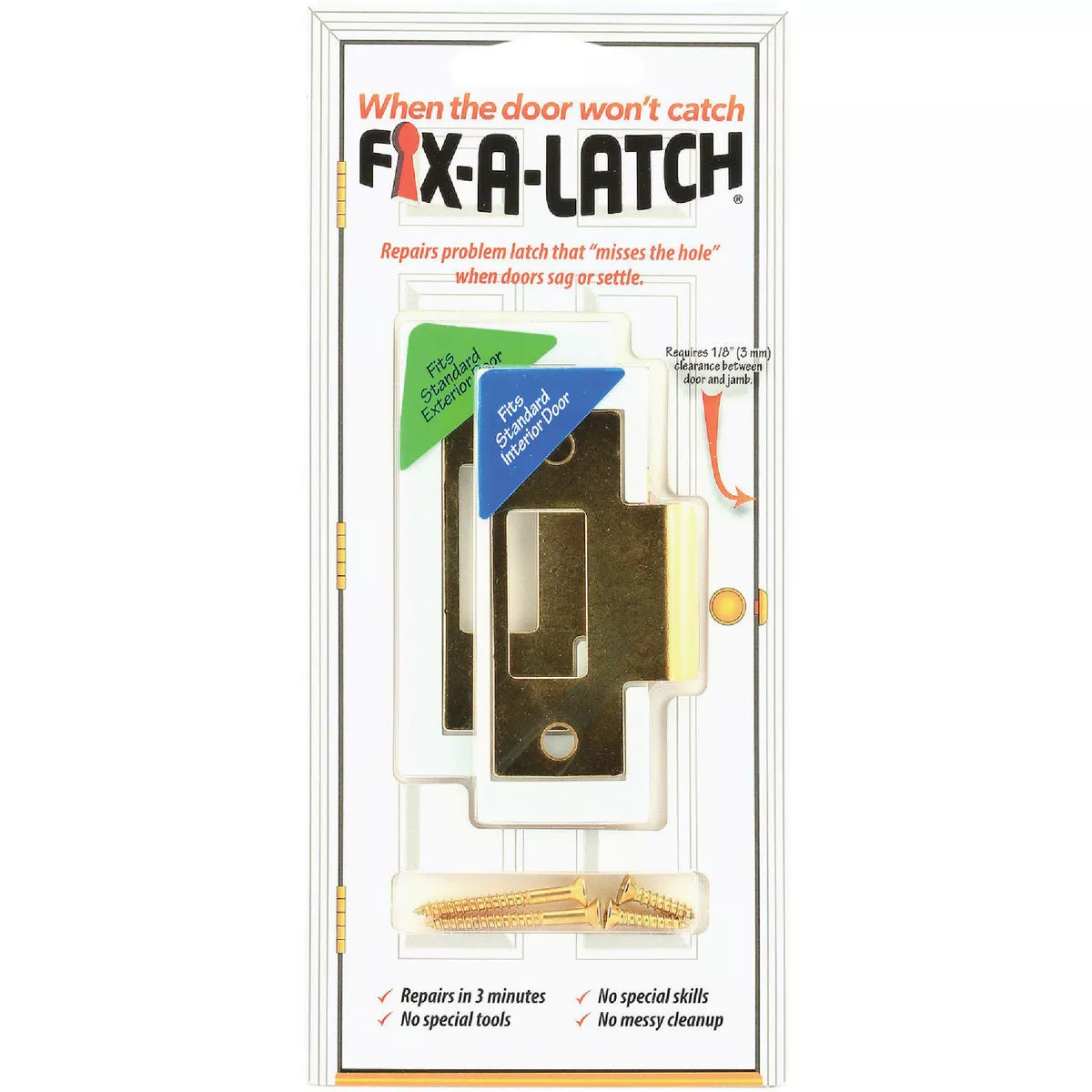 Prime-Line Fix-A-Latch Brass Repair Kit (2-Pack) - photo 2
