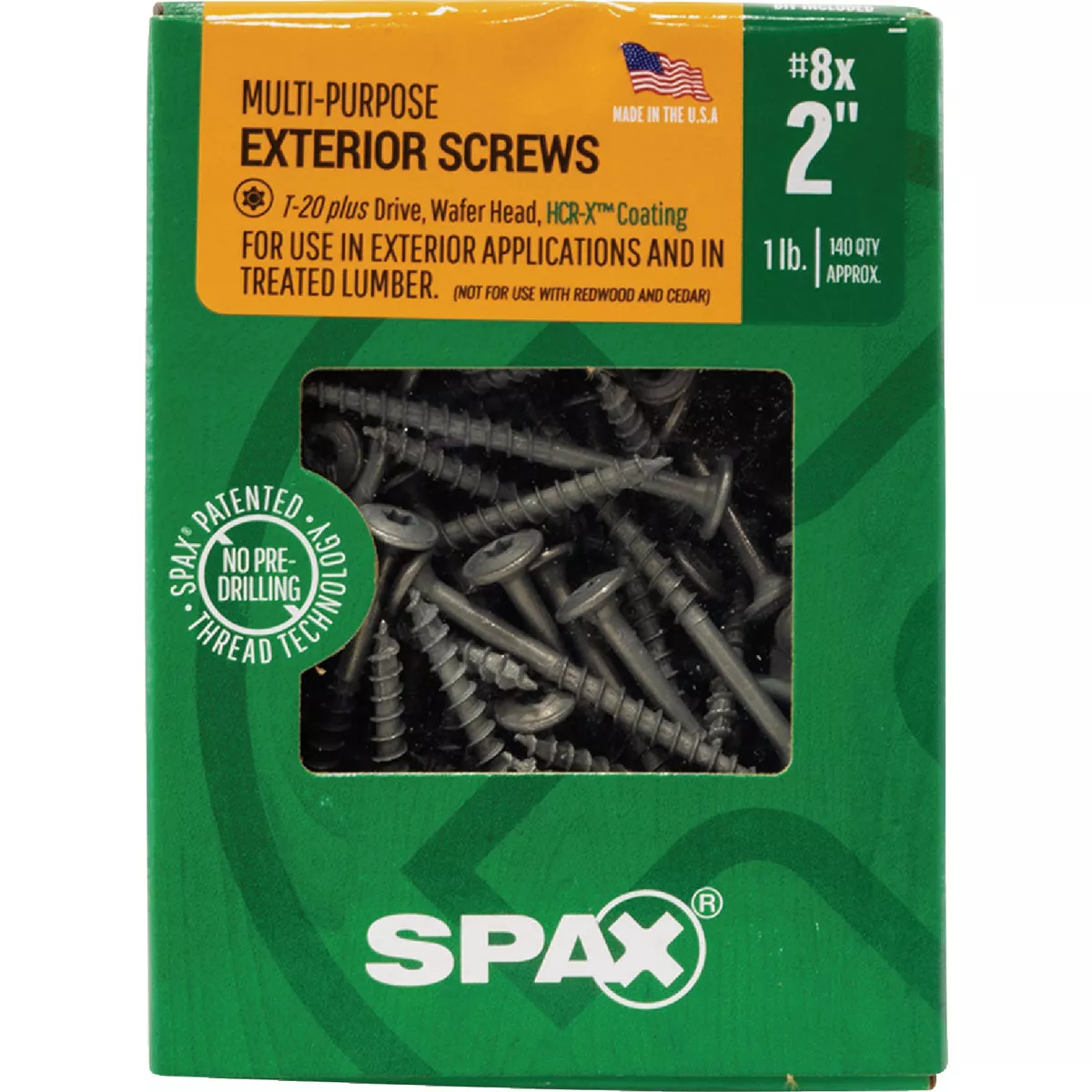 SPAX #8 x 2 In. T20 Plus Wafer Head HCR-X (Exterior Rated) Wood Screw (140 Ct.) - photo 4