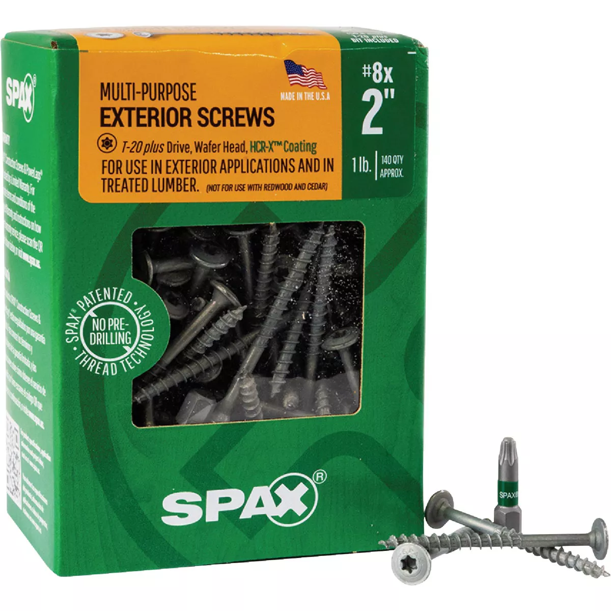 SPAX #8 x 2 In. T20 Plus Wafer Head HCR-X (Exterior Rated) Wood Screw (140 Ct.) - photo 6