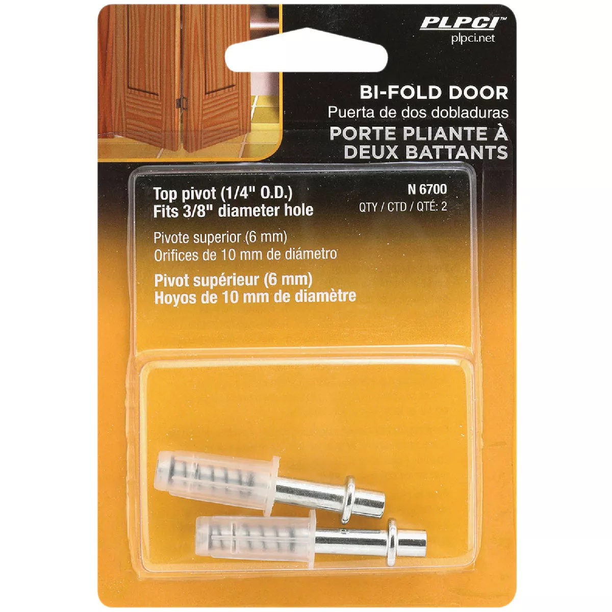 Prime-Line Bifold Door 1/4 In. Steel Top Pivot (2 Count) - photo 2