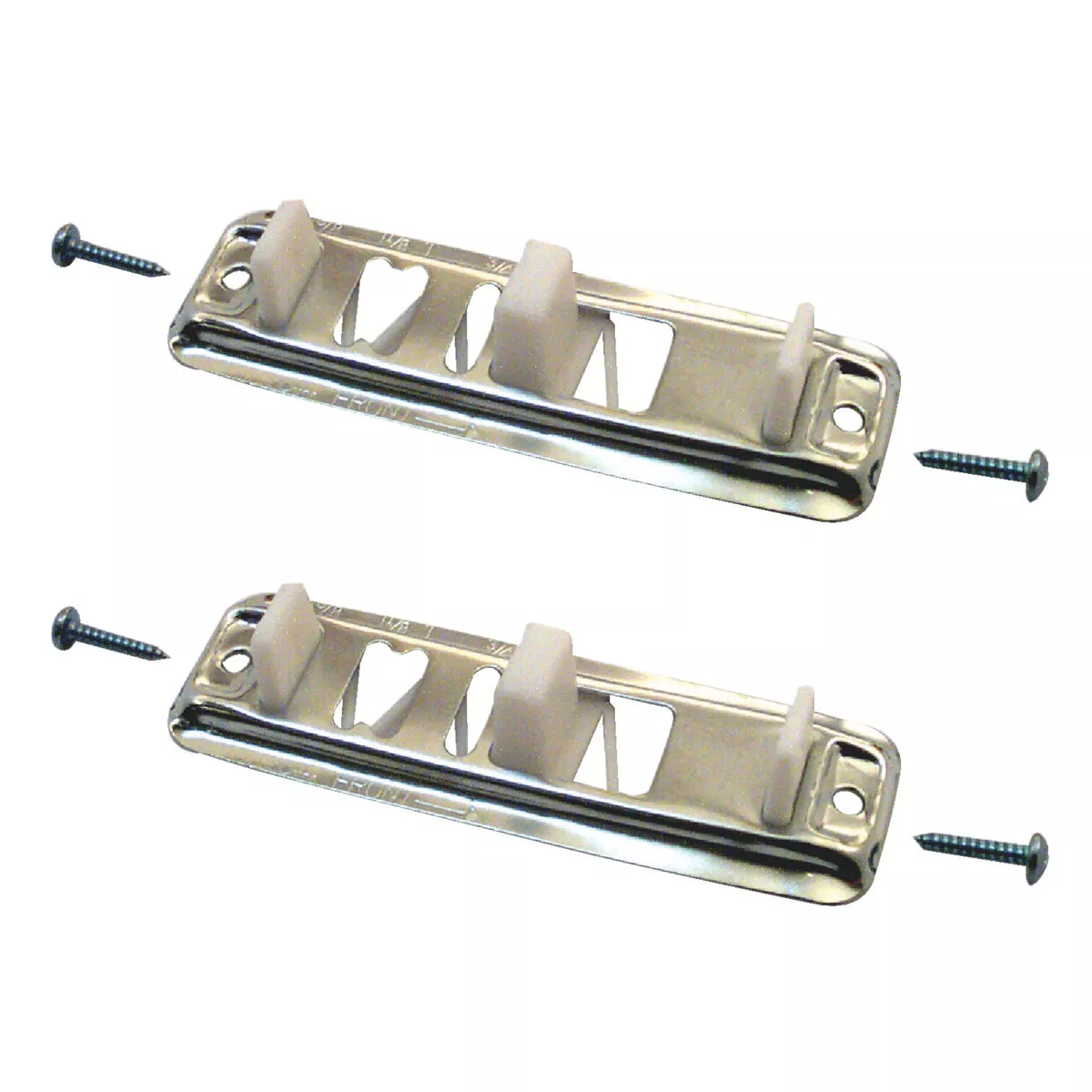 Prime-Line Adjustable Steel Base Bypass Door Bottom Guide (2 Count) - photo 2