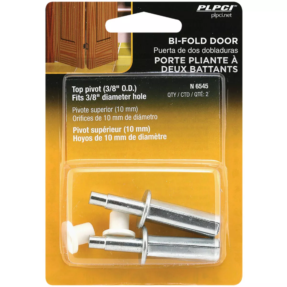 Prime-Line Steel Base Bifold Door Top Mount Pivot (2-Pack) - photo 2
