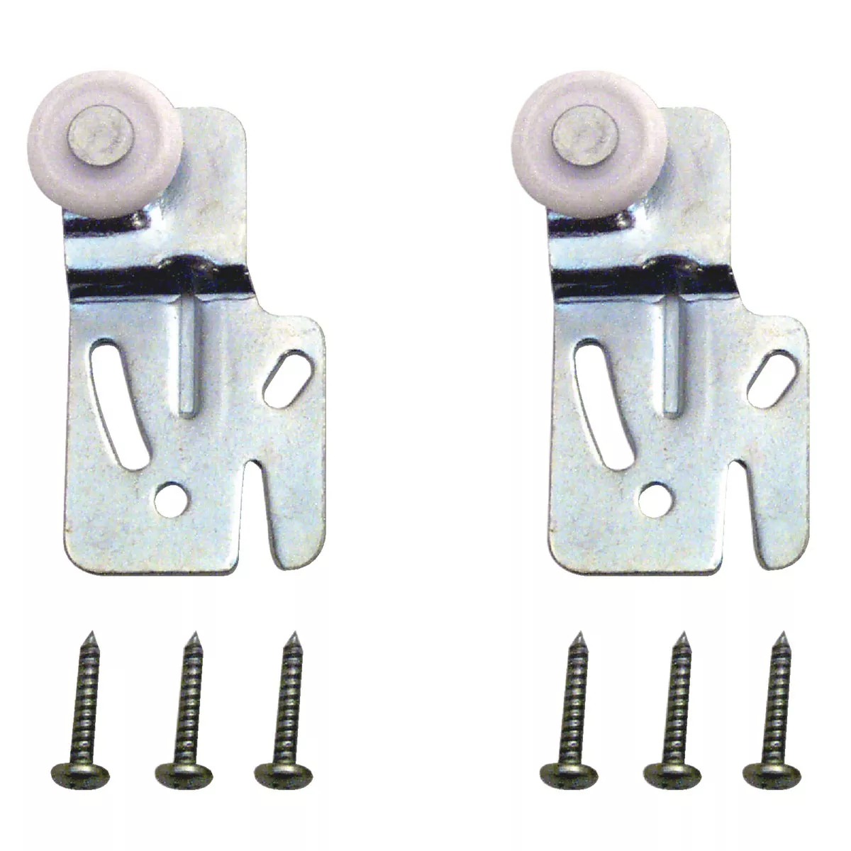 Prime-Line Offset Adjustable 2-1/2 In. H. x 1/4 In. Single Wheel Front Bypass Door Roller (2-Count) - photo 3