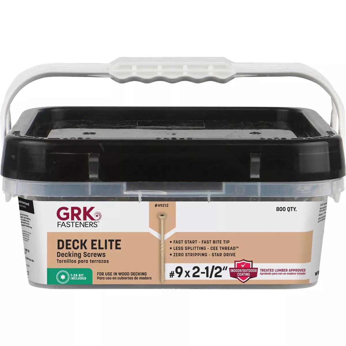 GRK Deck Elite #9 x 2-1/2 In. Star Drive Bugle-Head Deck Screw (800 Ct.) - photo 6