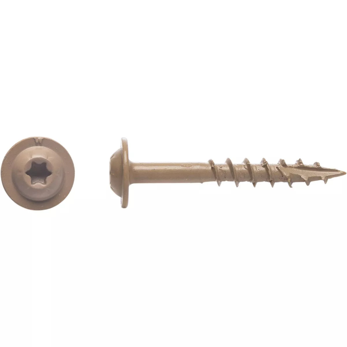 Big Timber #7 x 1-1/4 In. Star Drive Weather Stripping Sandstone Wood Screw (1 Lb.) - photo 2