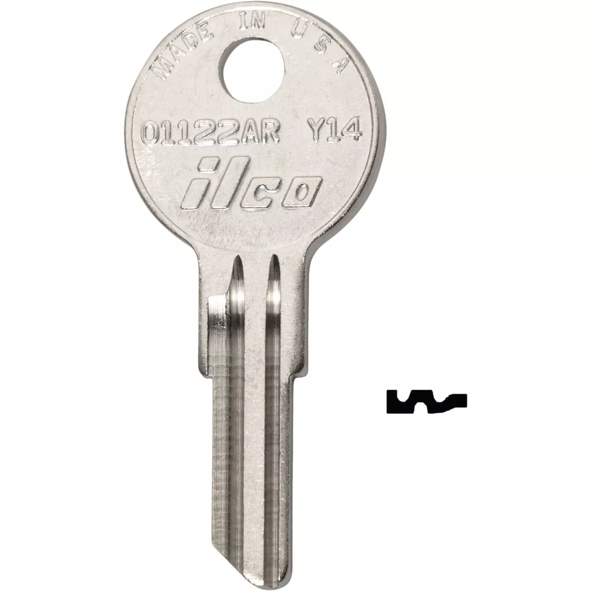 ILCO Yale Nickel Plated House Key, Y14 / O1122AR (10-Pack)