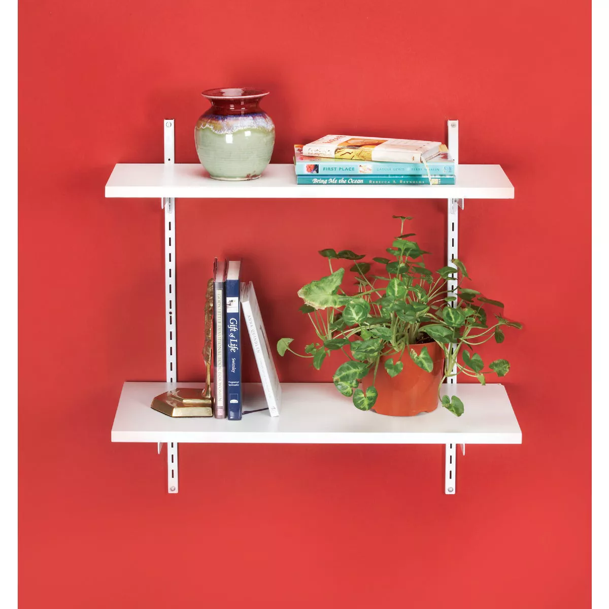 Knape & Vogt 82 Series 39 In. White Steel Heavy-Duty Double-Slot Shelf Standard - photo 3
