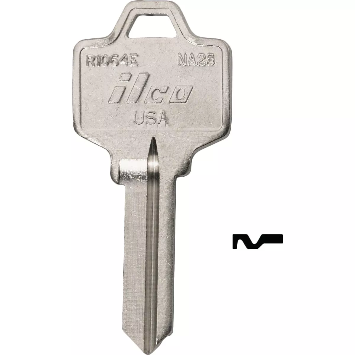 ILCO National Nickel Plated File Cabinet Key NA6 / DIB R1064D (10-Pack)