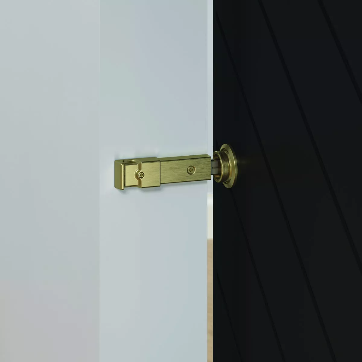 National Hardware Brushed Gold Barn Door Lock - photo 3
