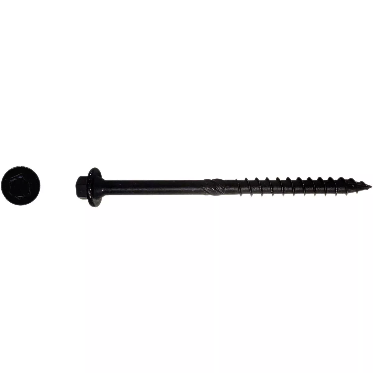 Big Timber #17 x 4 In. Hex Head Black Structure Screw (25 Ct.) - photo 2