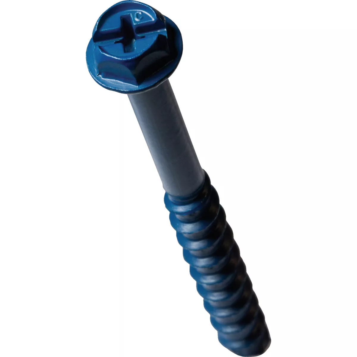 Simpson Strong-Tie Titen Turbo 1/4 In. x 2-3/4 In. Hex-Head Concrete and Masonry Screw, Blue (100-Count)