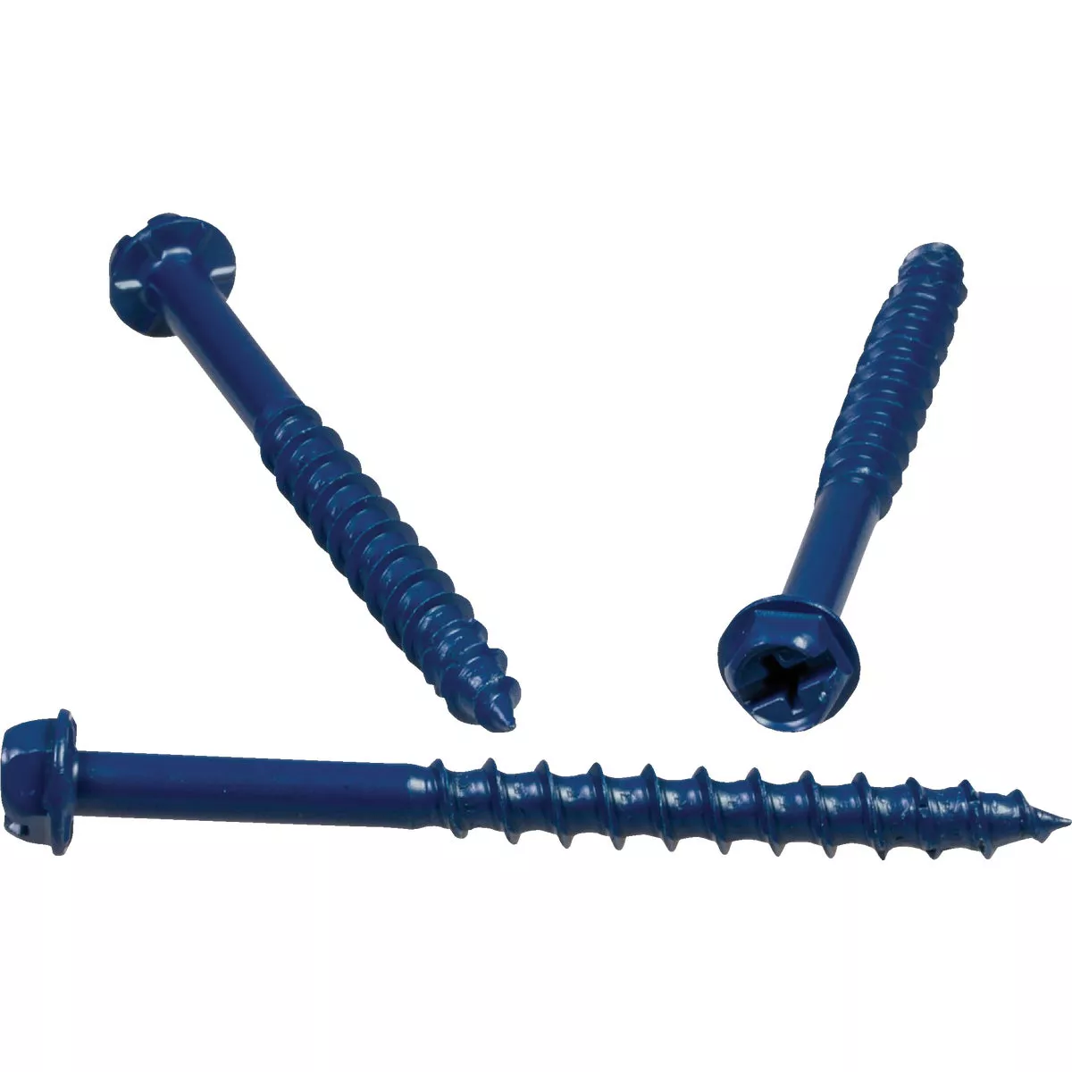 Simpson Strong-Tie Titen Turbo 1/4 In. x 2-3/4 In. Hex-Head Concrete and Masonry Screw, Blue (100-Count) - photo 2