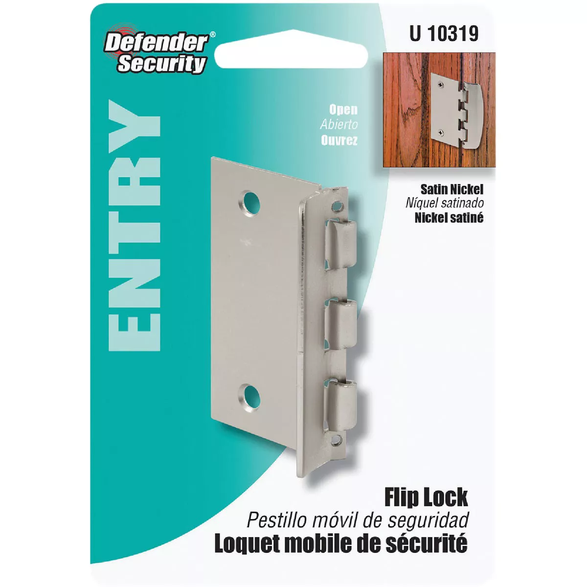 Defender Security Silver Flip Action Door Lock | True Value Hardware