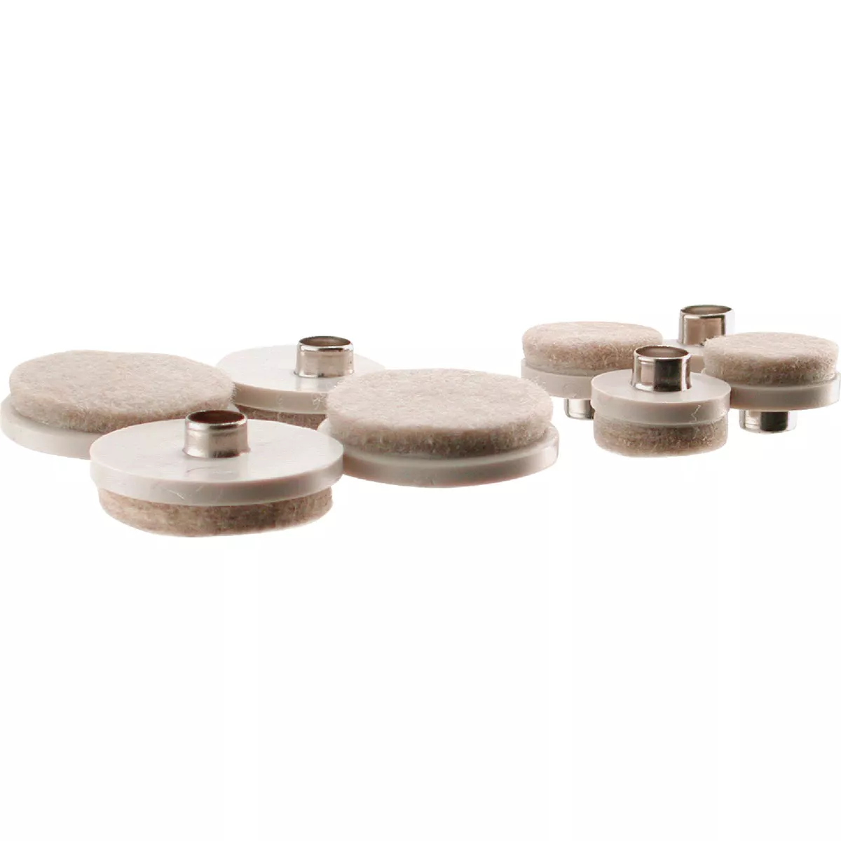 Do it Assorted Size Pack Round Almond Nail on Furniture Glide, (20-Count)
