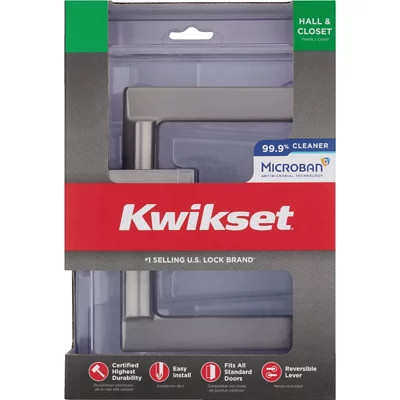 Kwikset Signature Series Antique Brass Lido Passage Door Lever