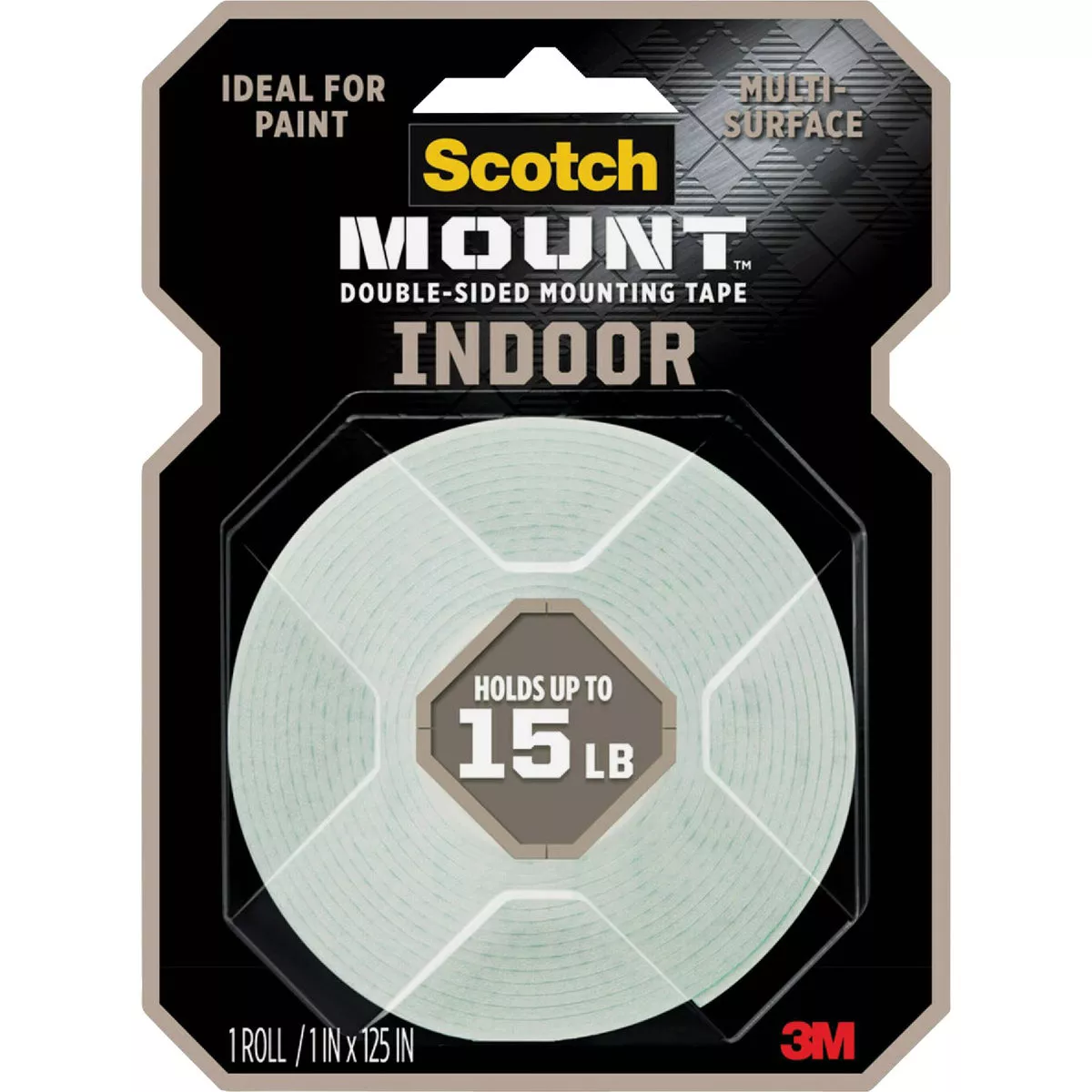 Scotch-Mount 1 In. x 125 In. Indoor Double-Sided Mounting Tape