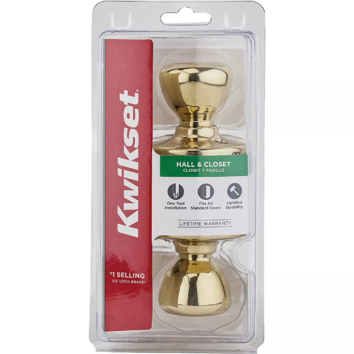 Kwikset Polished Brass Mobile Home Passage Lockset - photo 2