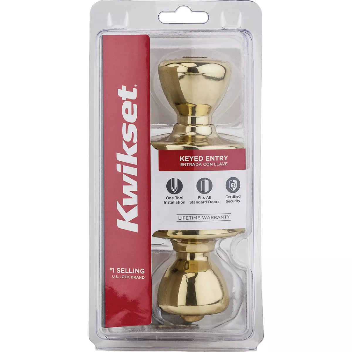 Kwikset Polished Brass Mobile Home Entry Lockset - photo 2