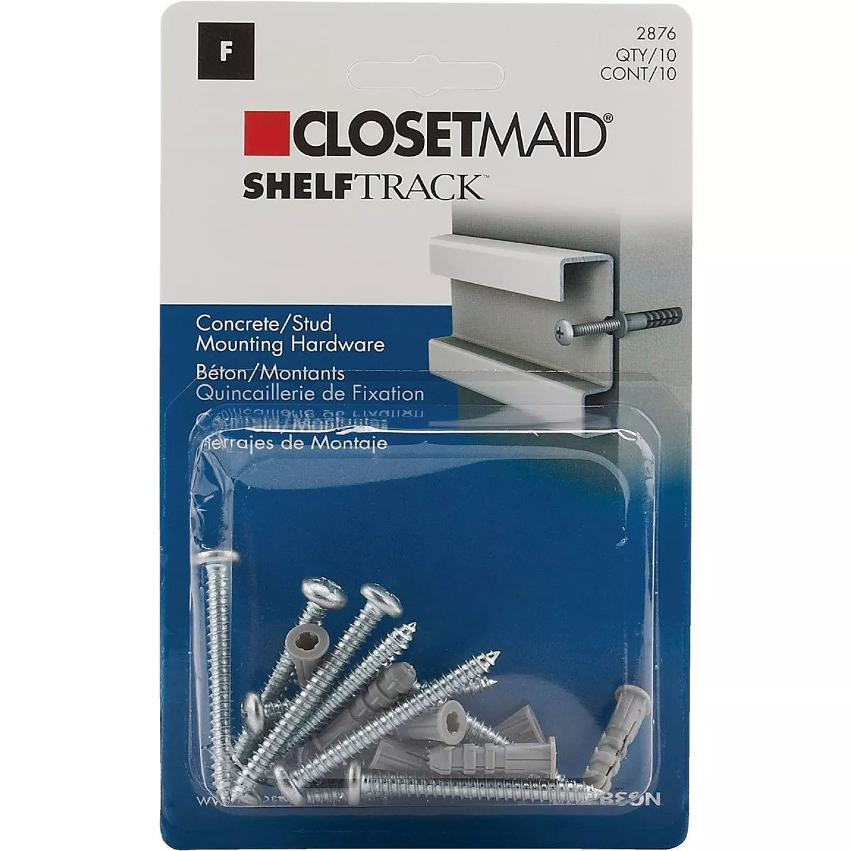 Closetmaid ShelfTrack 10-Piece Hang Track Mounting Hardware - photo 2