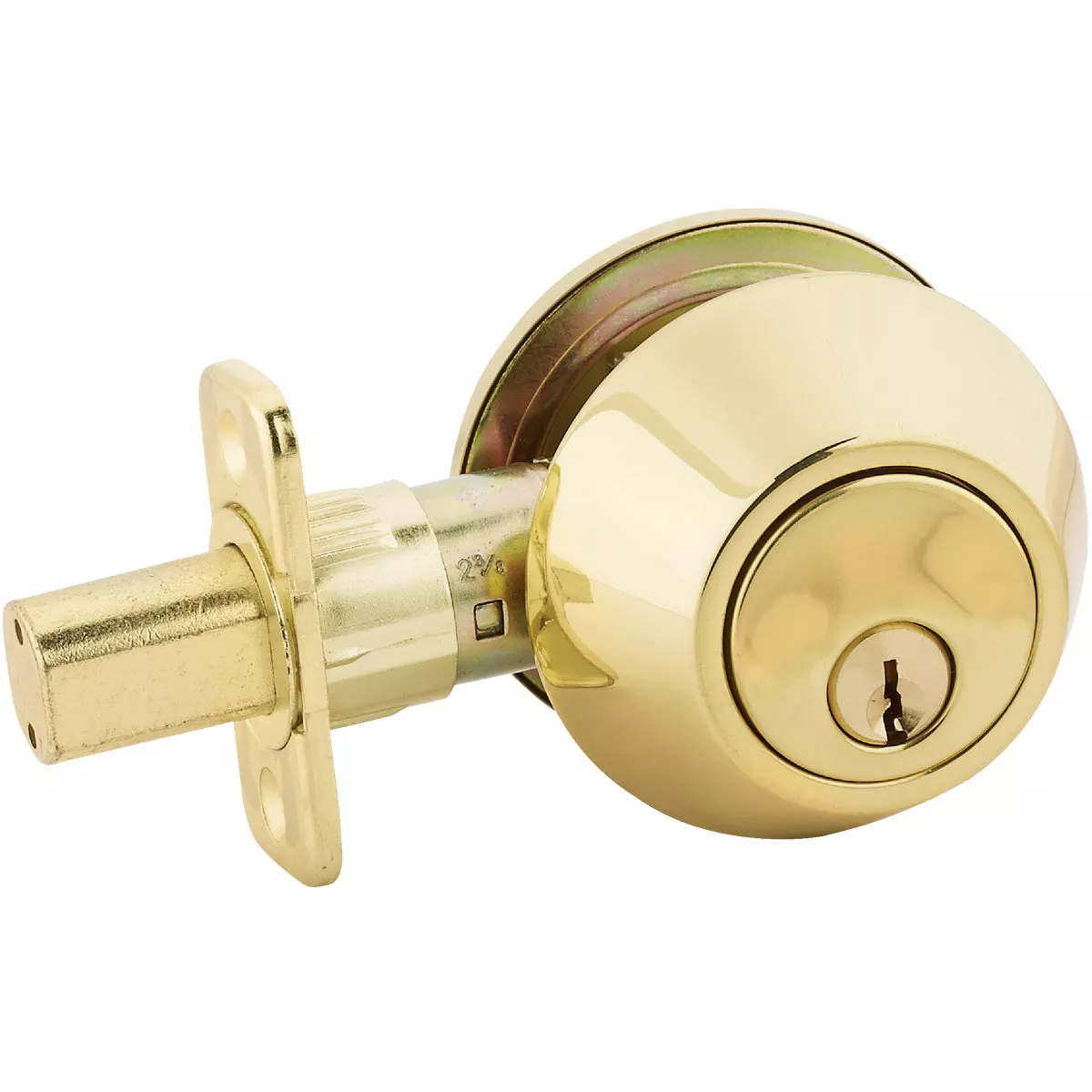 Steel Pro Polished Brass Double Cylinder Deadbolt - photo 3