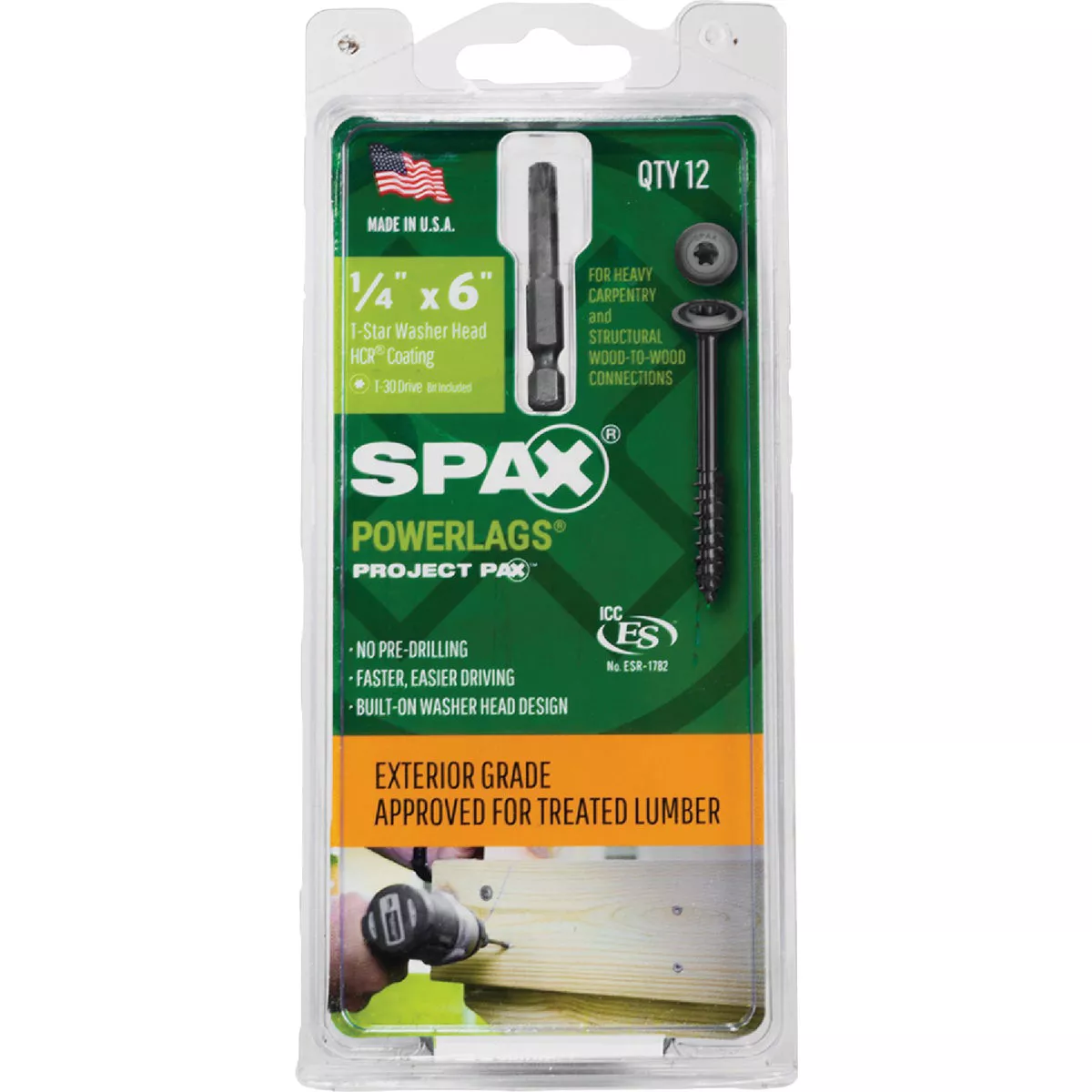 SPAX Powerlag 1/4 In. x 6 In. T30 Washer Head HCR (Exterior Rated) Lag Screw (12 Ct.) - photo 3