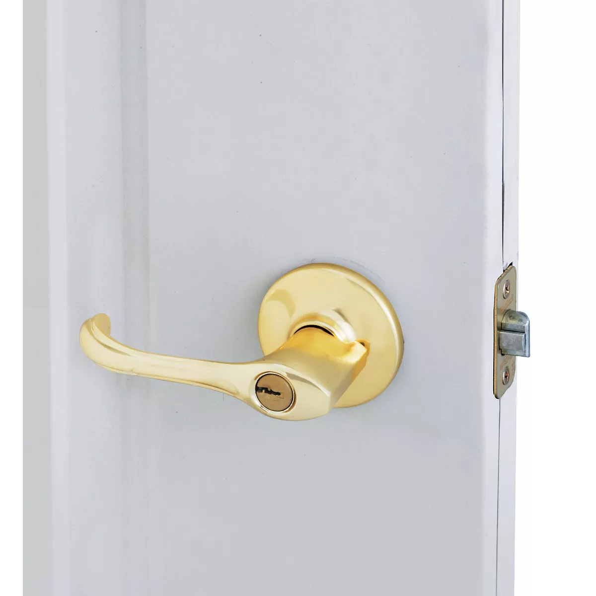 Kwikset Polished Brass Dorian Entry Door Lever - photo 5