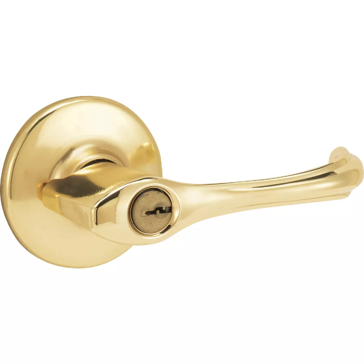 Kwikset Polished Brass Dorian Entry Door Lever - photo 3