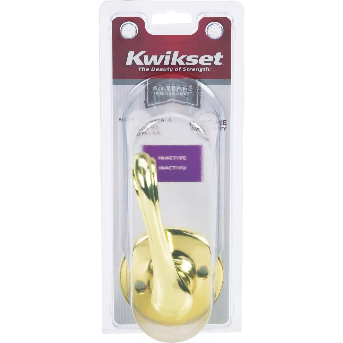 Kwikset Bright Brass Dorian Dummy Door Lever - photo 2