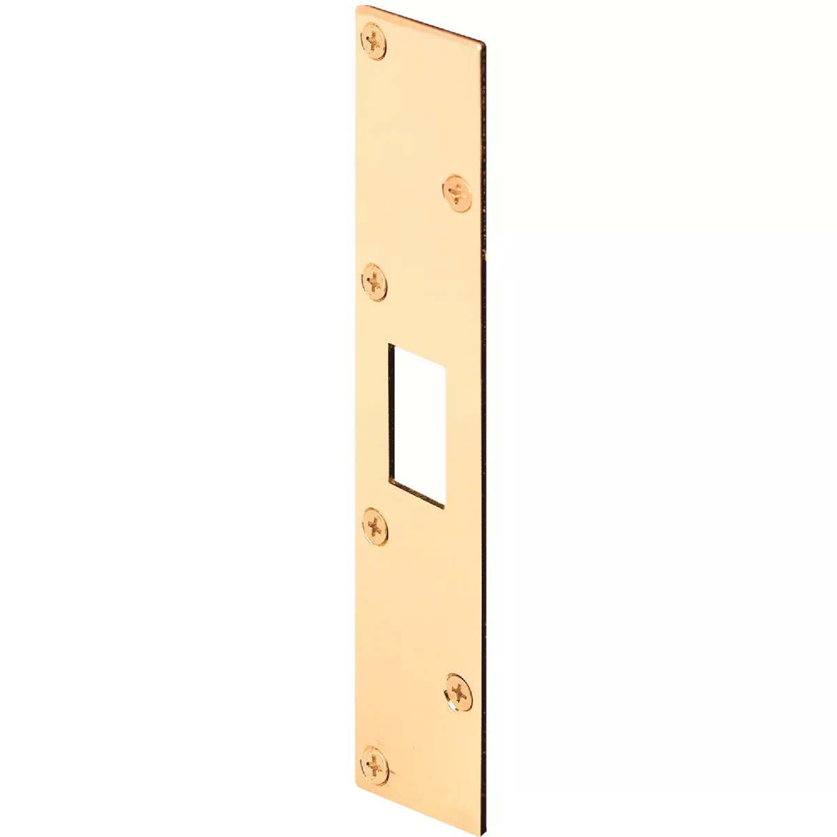Defender Security Polished Brass 1-5/8 In. Deadbolt Security Strike Plate