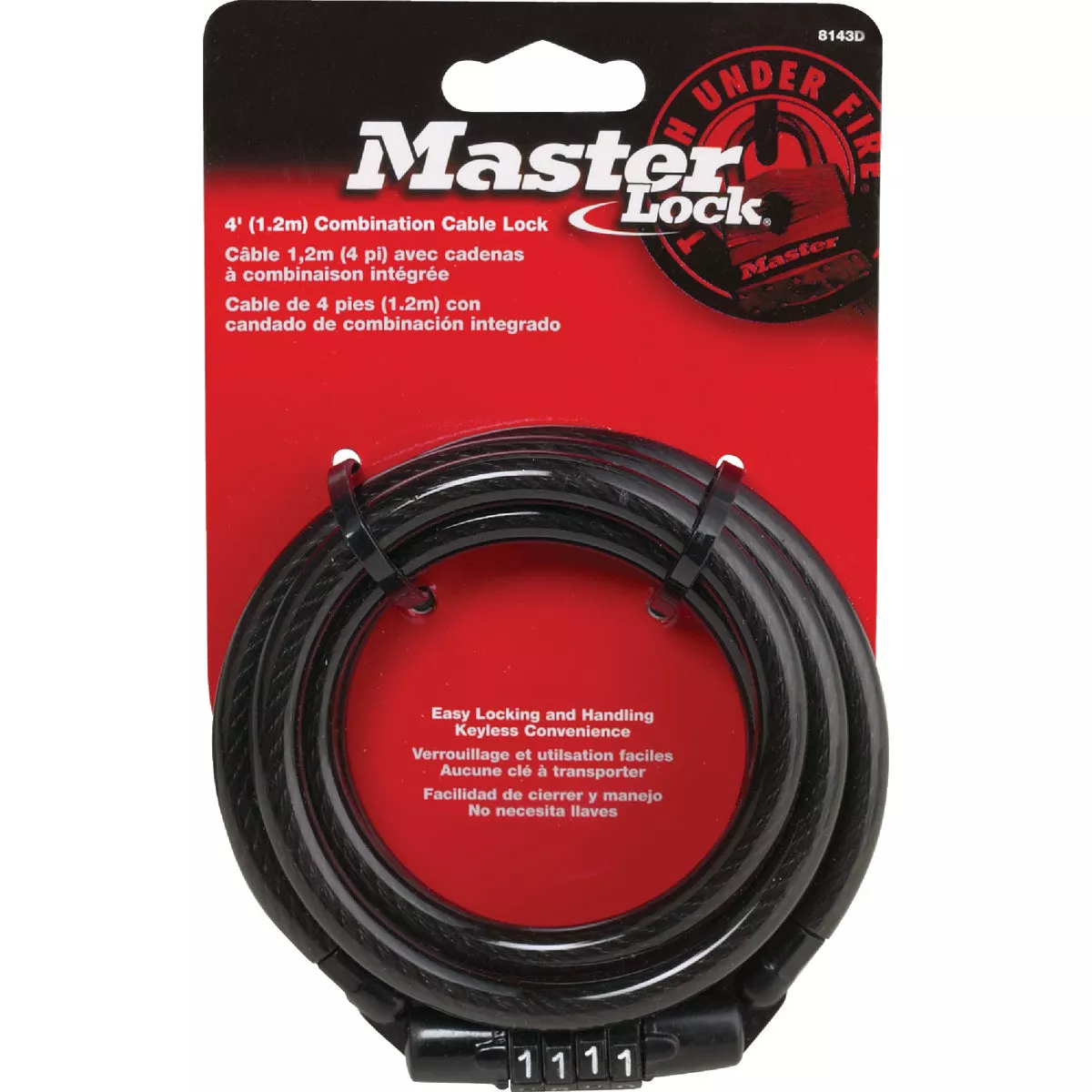 Master Lock 4 Ft. x 3/8 In. Self Coil Bicycle Lock - photo 2