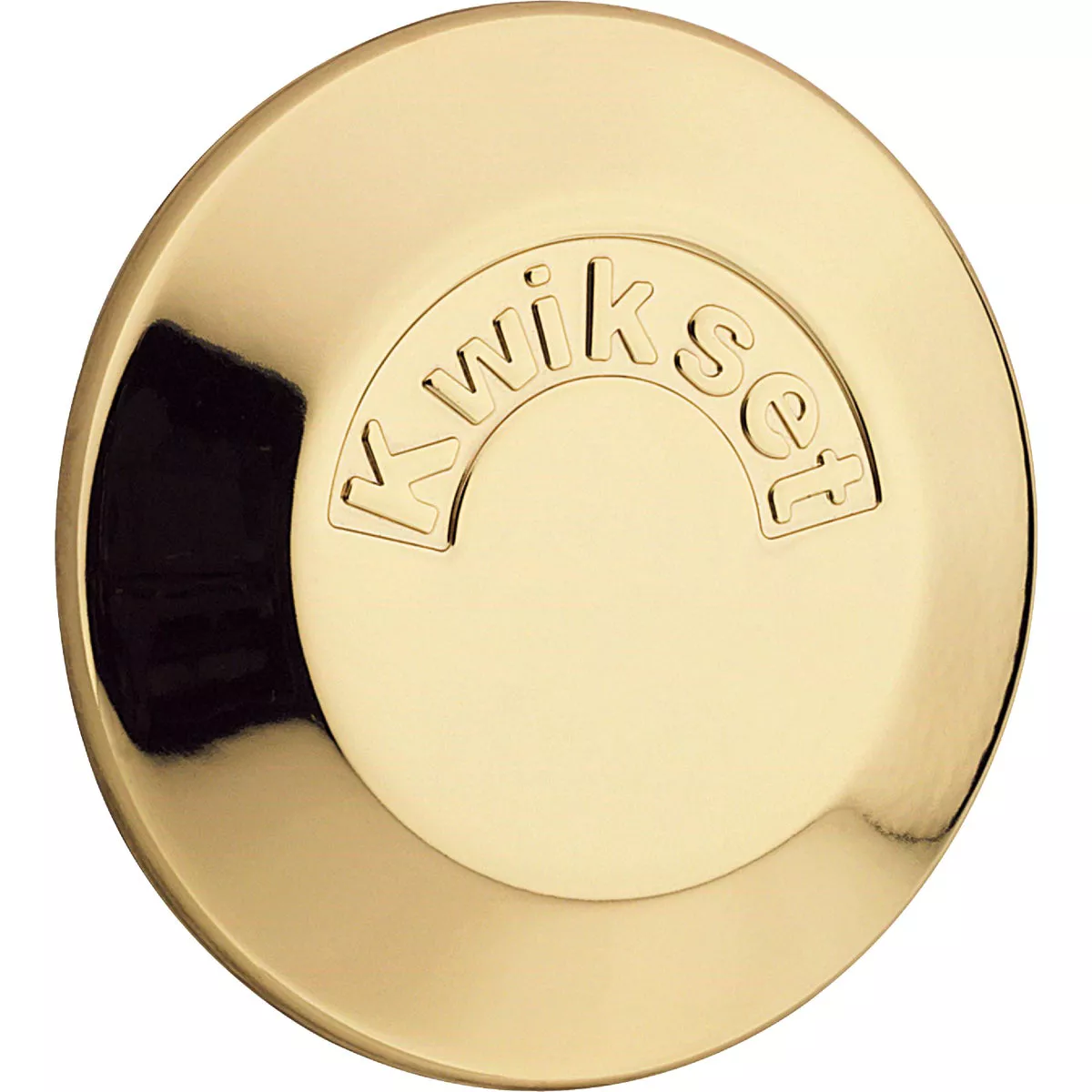 Kwikset Polished Brass Single Sided Deadbolt with Exterior Plate