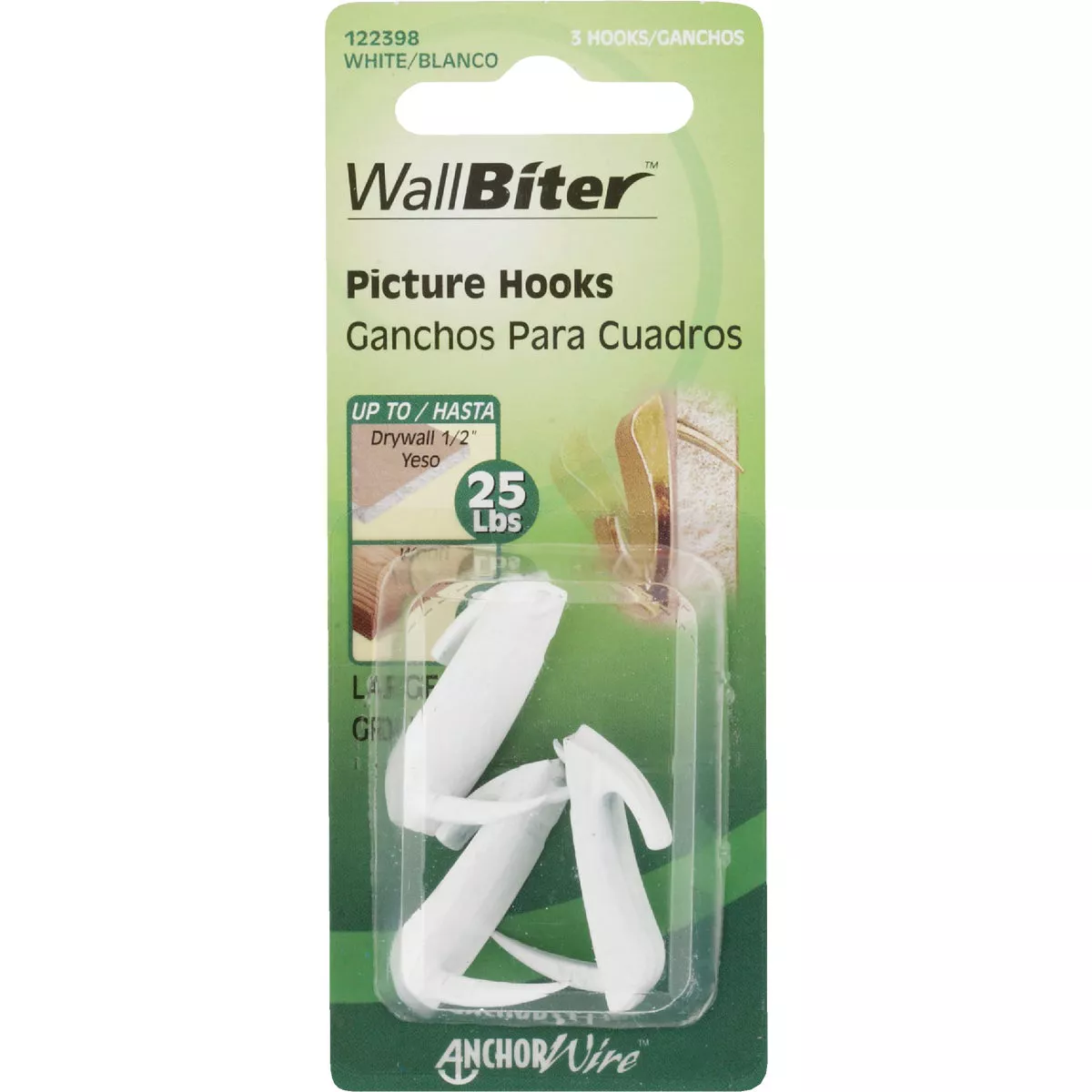 Hillman Anchor Wire 25 Lb. Capacity Wallbiter Picture Hanger (3 Count) - photo 2