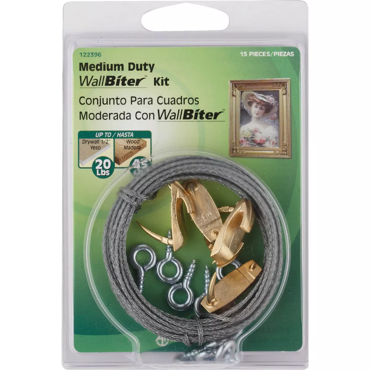 Hillman Anchor Wire 20 Lb. Capacity Wallbiter Picture Hanging Kit - photo 2