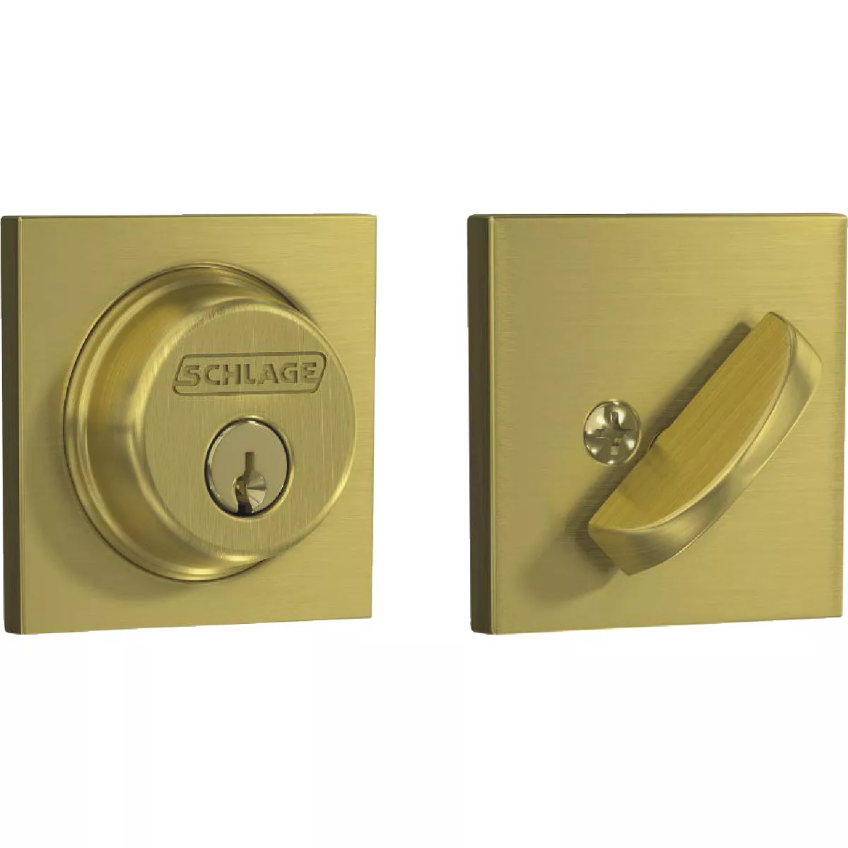 Schlage Collins Satin Brass Single Cylinder Deadbolt - photo 3