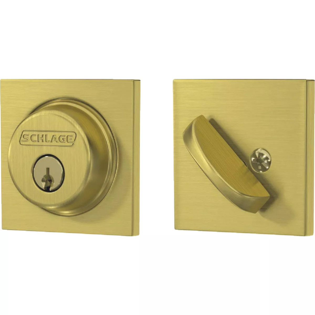 Schlage Collins Satin Brass Single Cylinder Deadbolt - photo 6