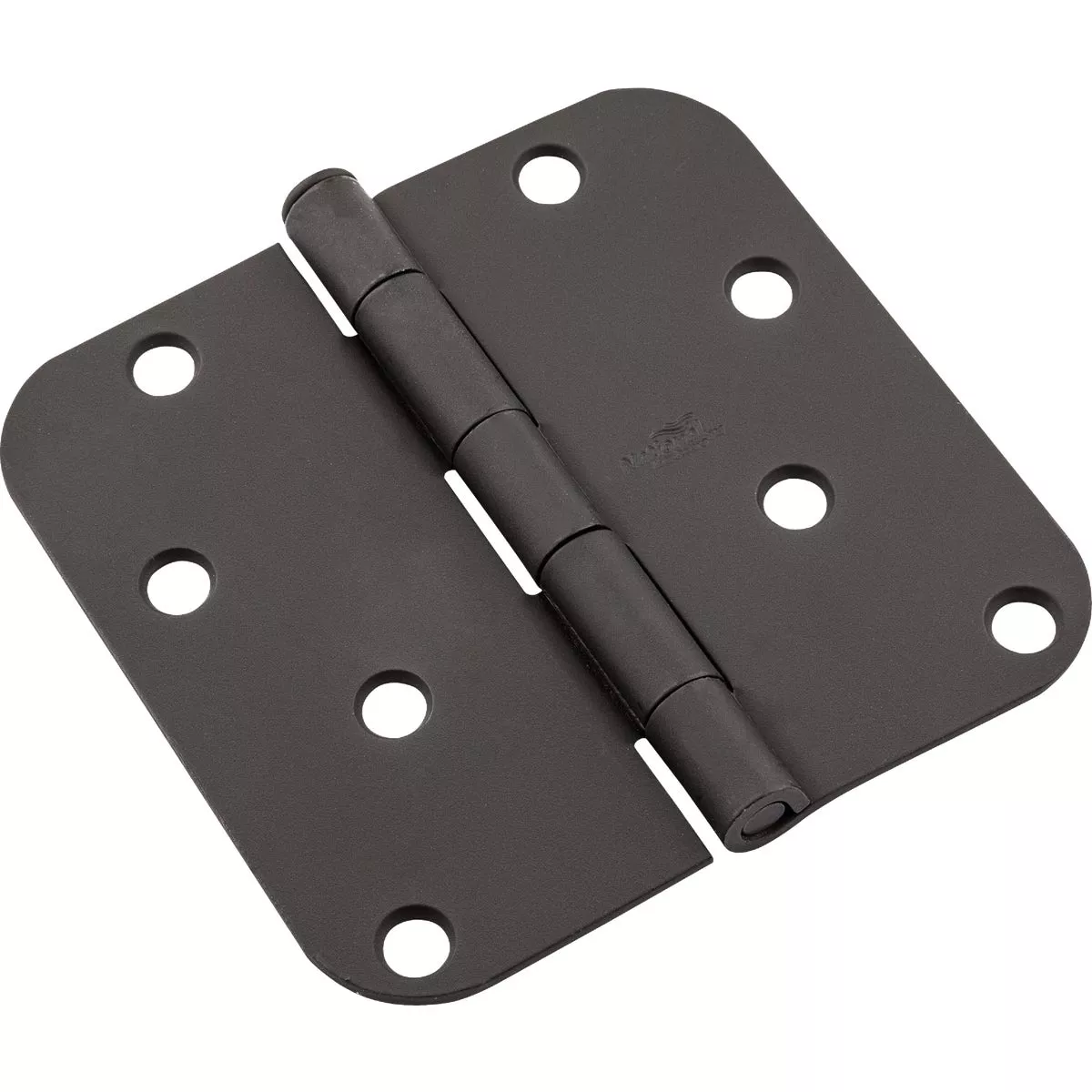 National Hardware 4 In. Black Door Hinge with 5/8 In. Radius