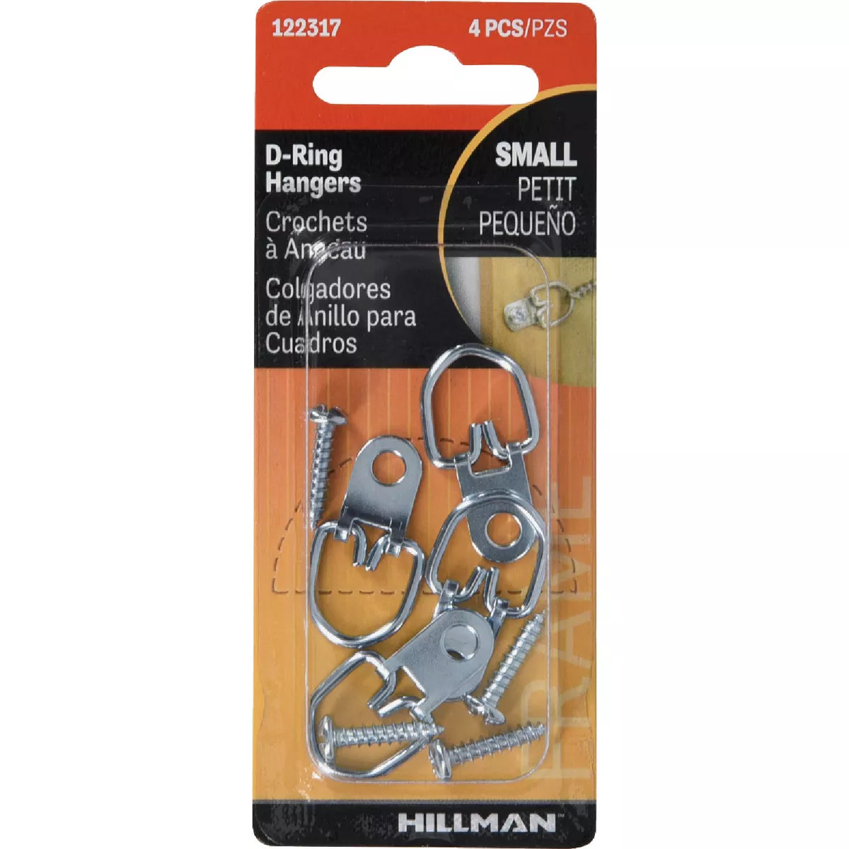 Hillman Small Anchor Wire D-Ring Hangers (4-Count) - photo 2
