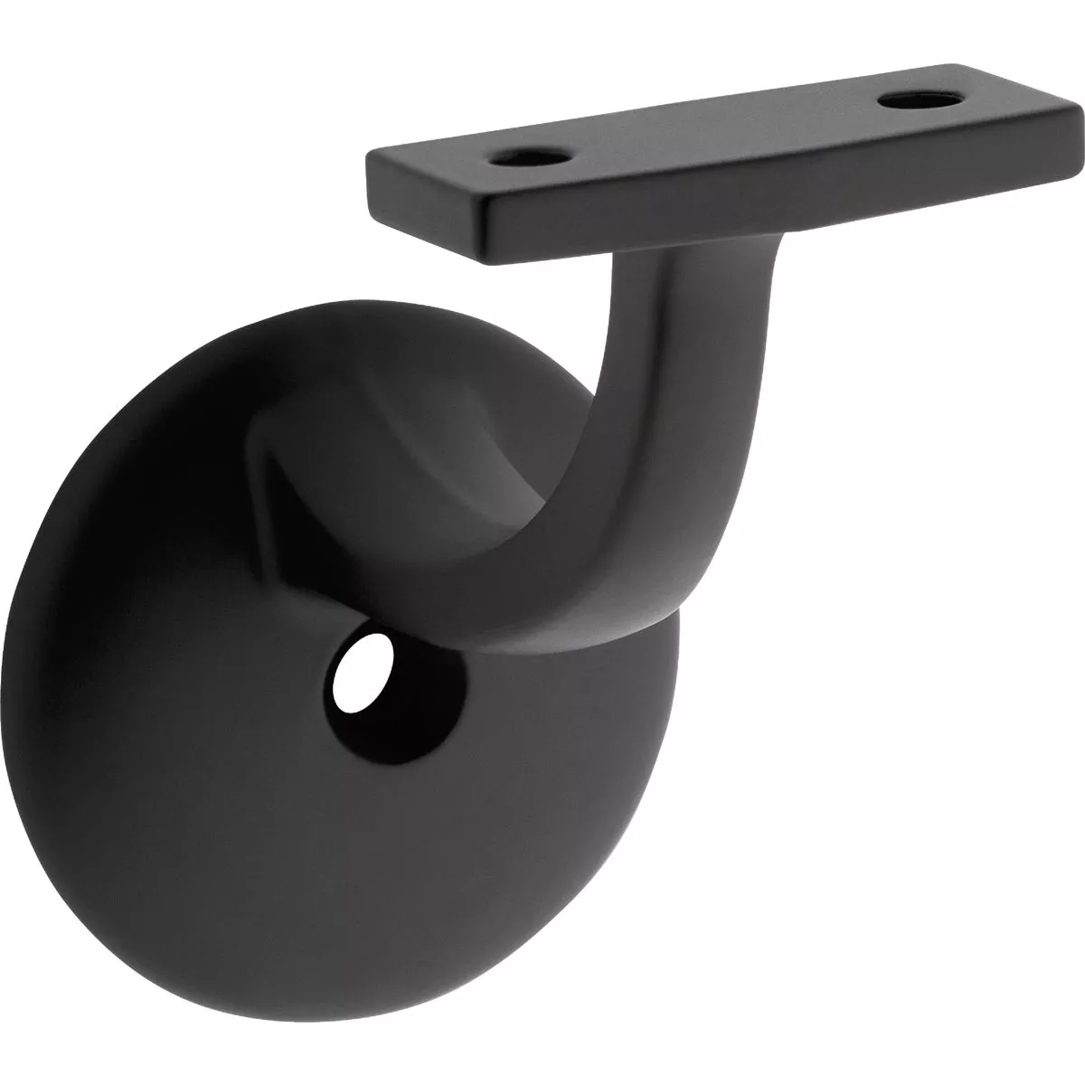 National Hardware Matte Black 1-Piece Handrail Bracket (Bag)