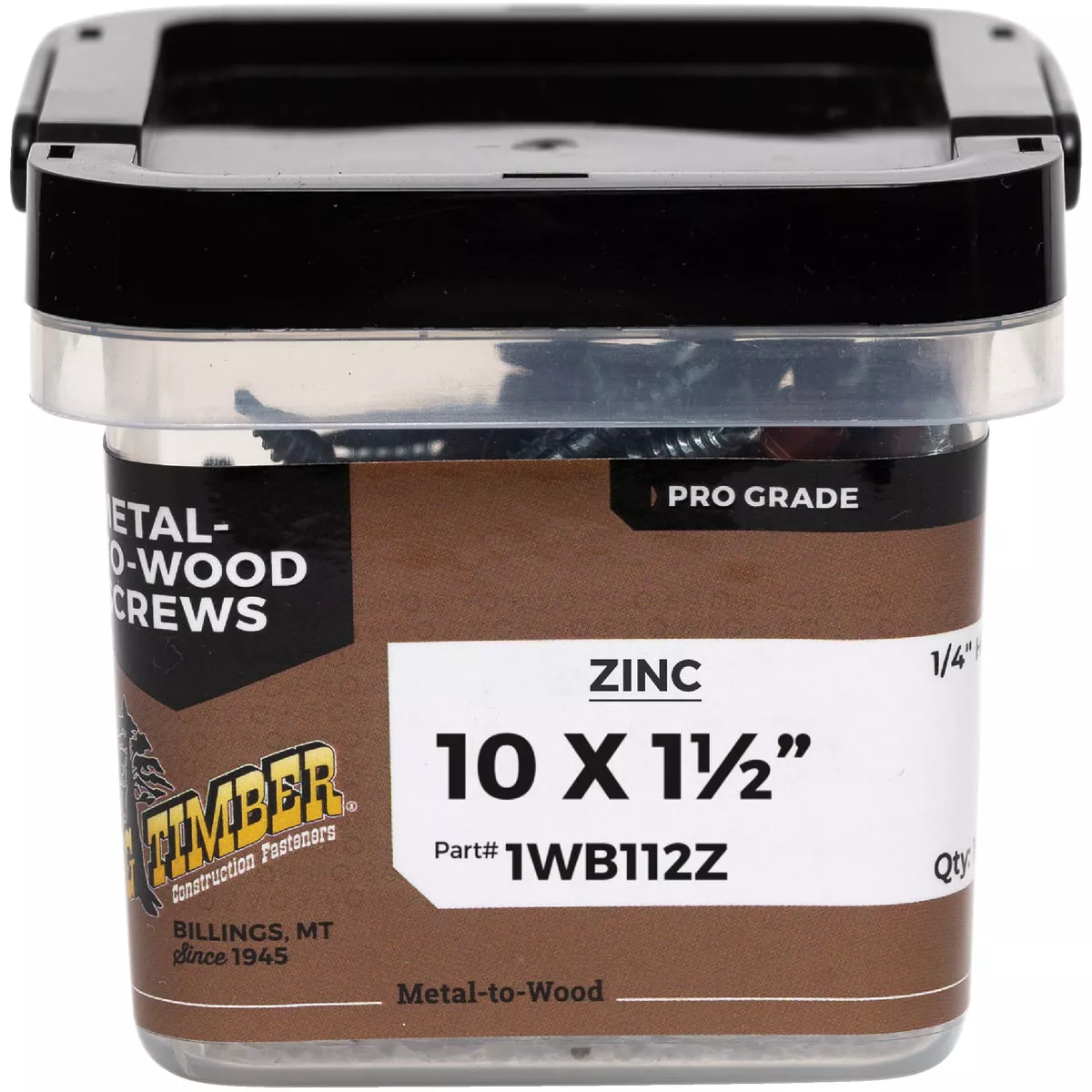 Big Timber #10 x 1-1/2 In. Hex Head Zinc Metal Roofing Screw (100 Ct.)