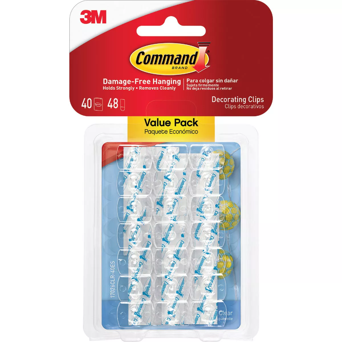 Command Clear Decorating Clips Value Pack, 40 Clips, 48 Strips - photo 2