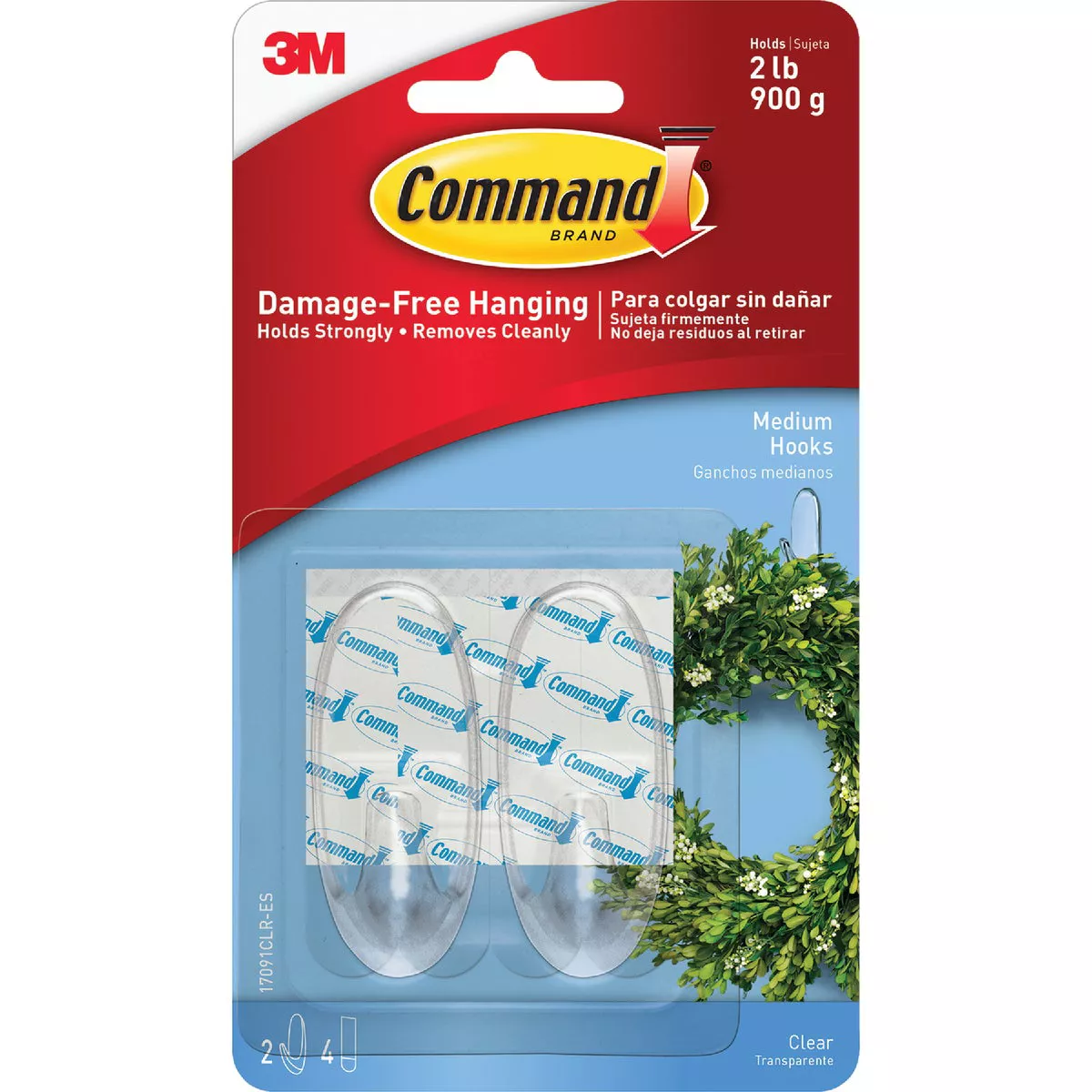 Command Clear Medium Hooks, 2 Hooks, 4 Strips - photo 2