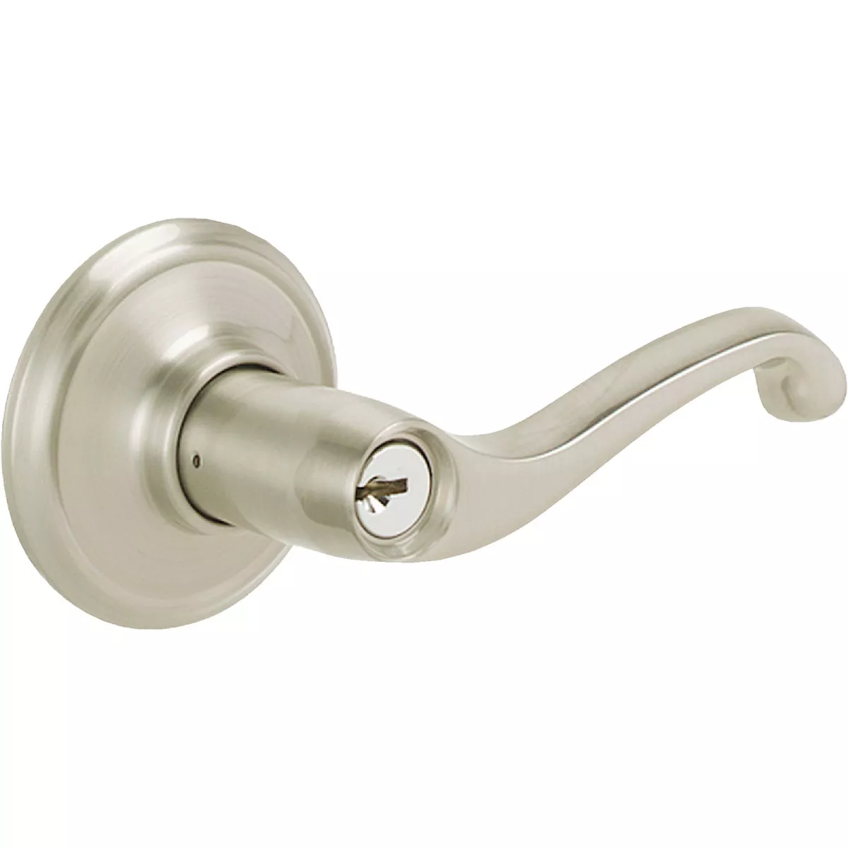 Schlage Flair Satin Nickel Entry Door Lever