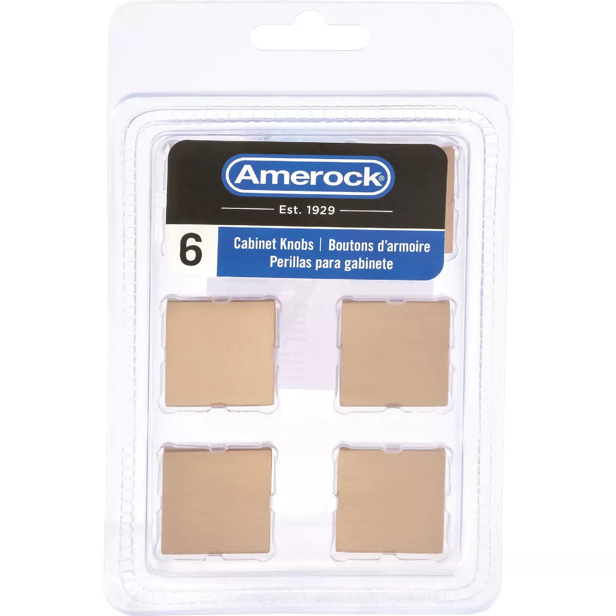 Amerock Monument 1.1875 In. Square Champagne Bronze Cabinet Knob (6-Pack) - photo 2