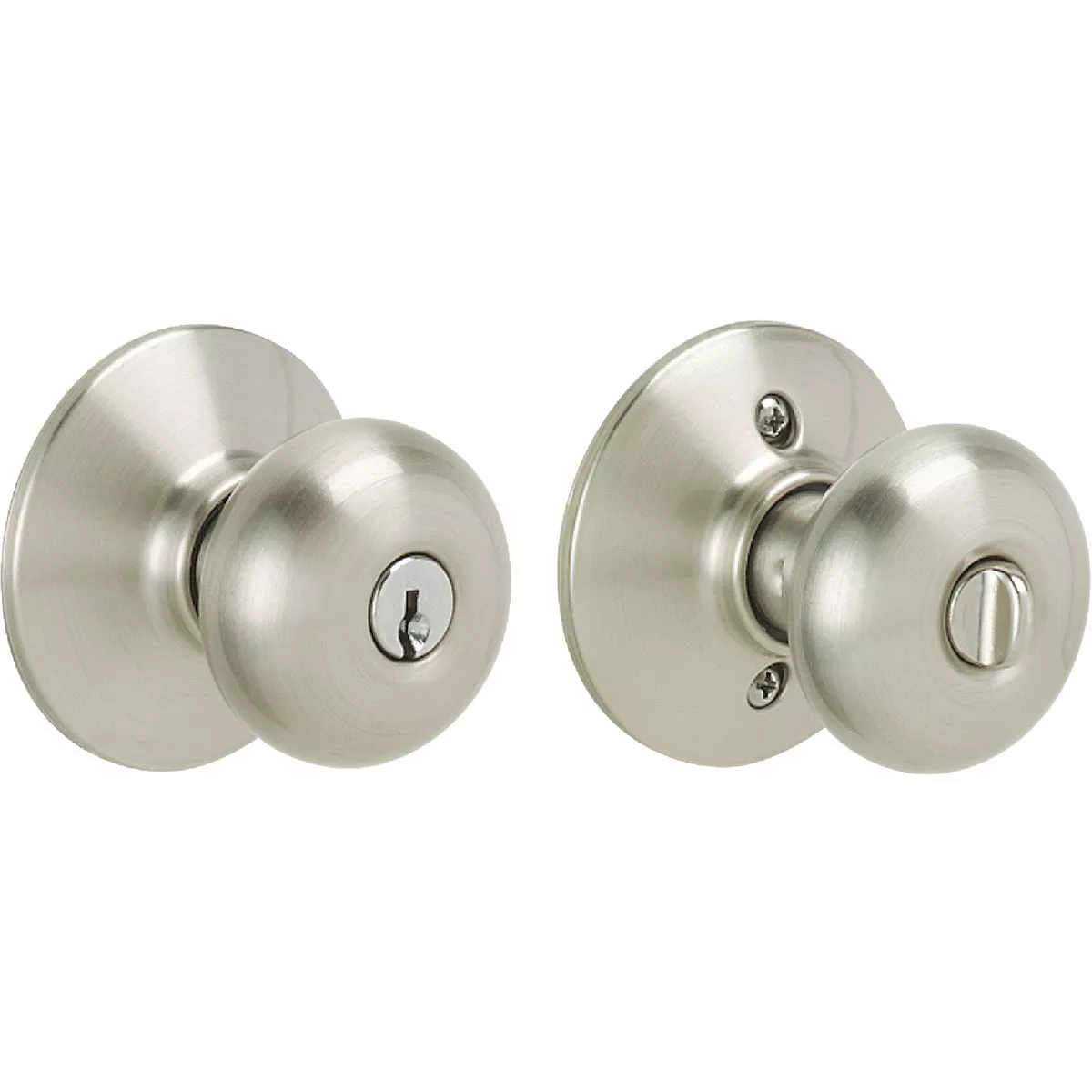 Schlage Plymouth Satin Nickel Entry Door Knob