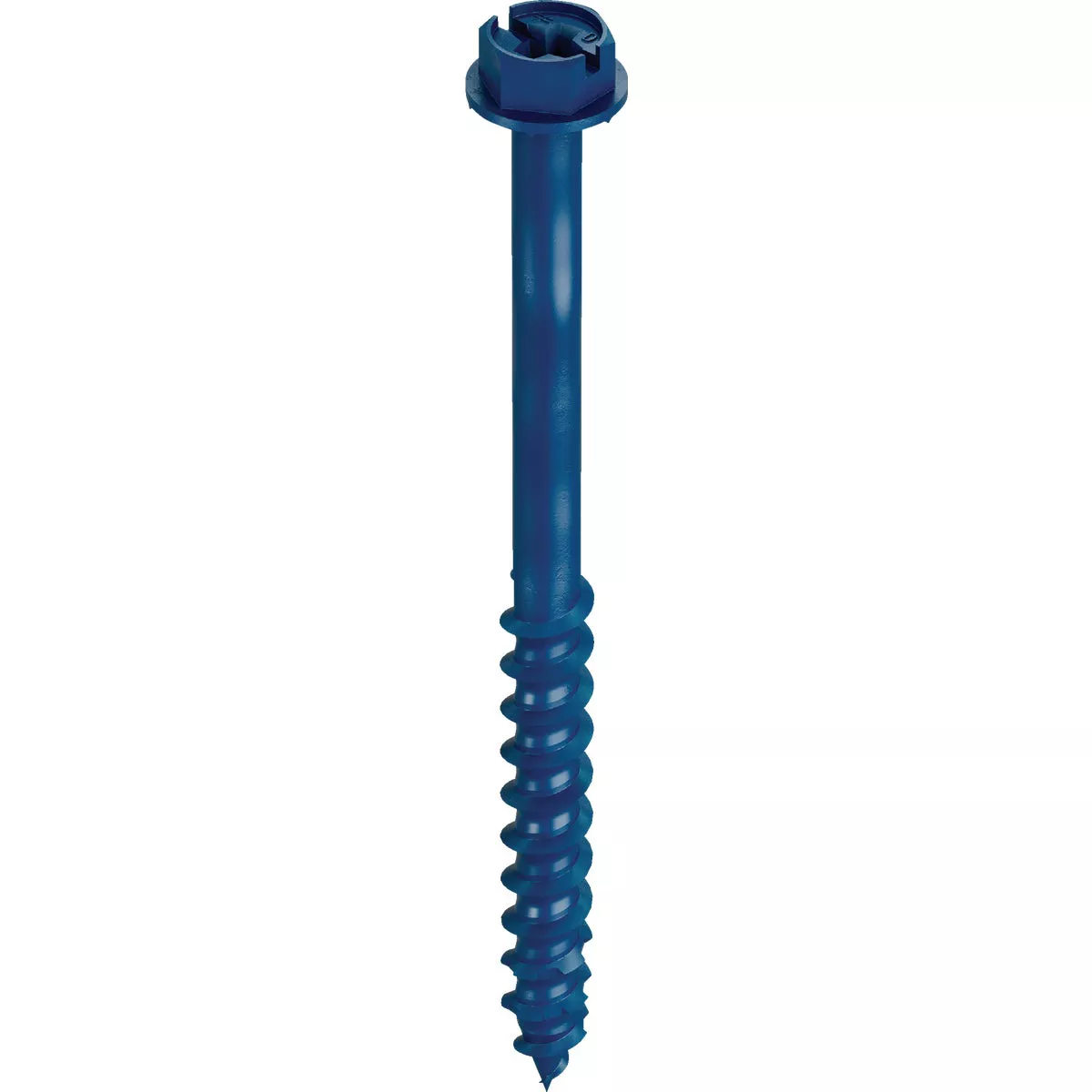 Simpson Strong-Tie Titen Turbo 1/4 In. x 3-1/4 In. Hex-Head Concrete and Masonry Screw, Blue (100-Count)