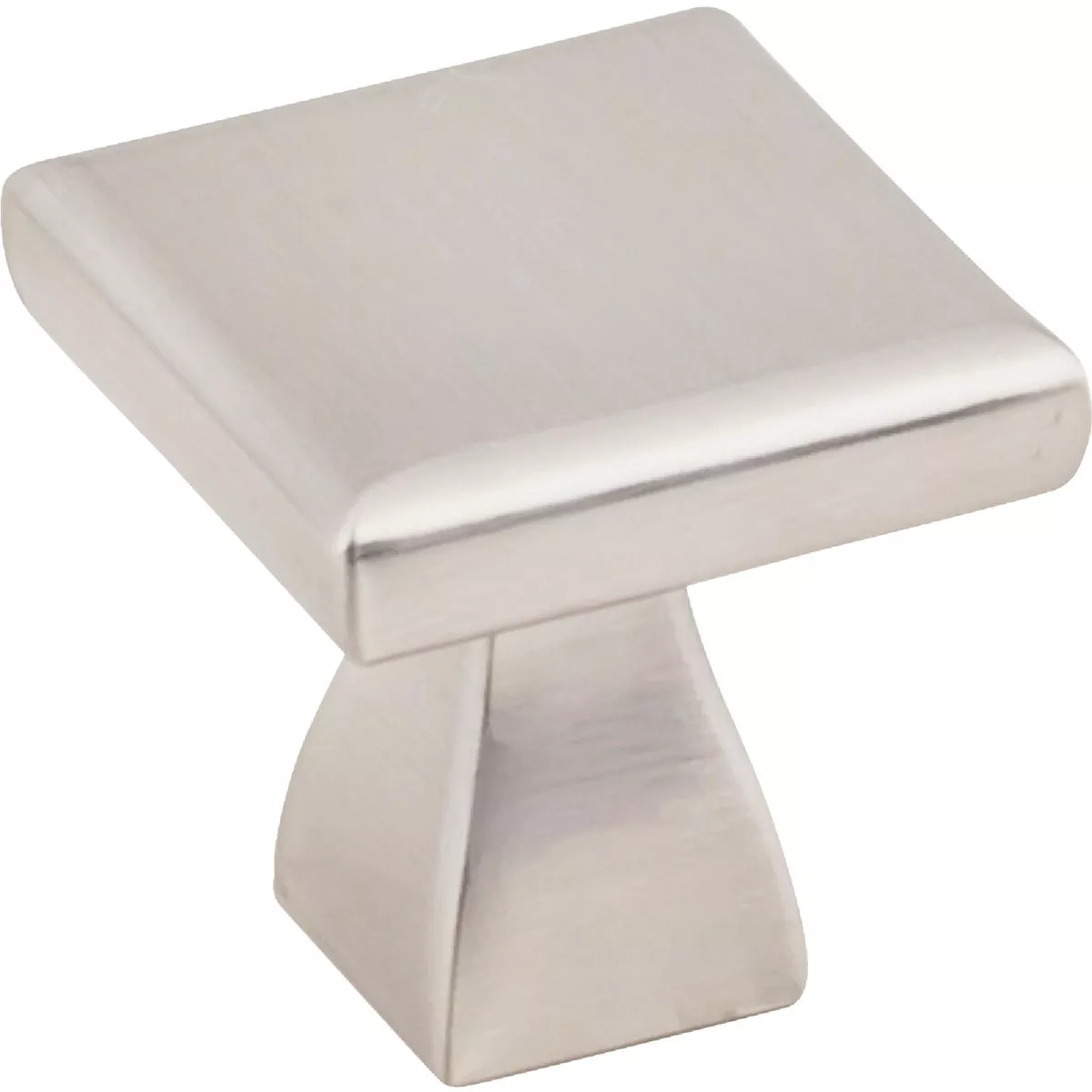 KasaWare 1 In. Diameter Satin Nickel Flared Foot Square Knob (4-Pack)