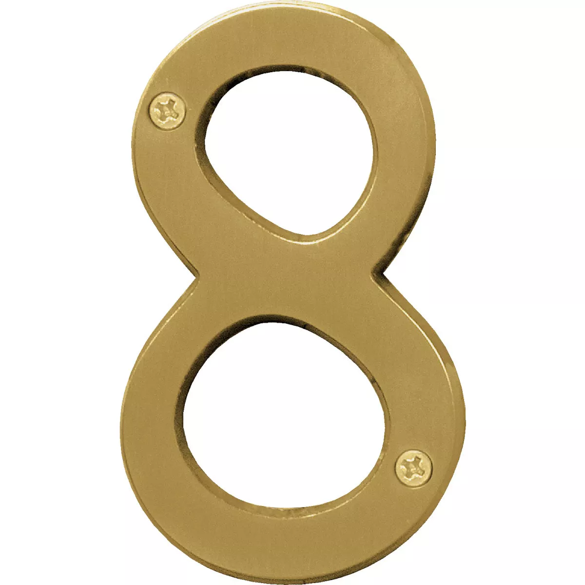 Hy-Ko 4 In. Brushed Brass Number 8