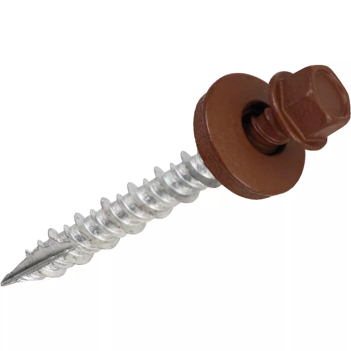 Acorn International 1-1/2 In. Washered Brown Metal To Wood Screw (250-Count)