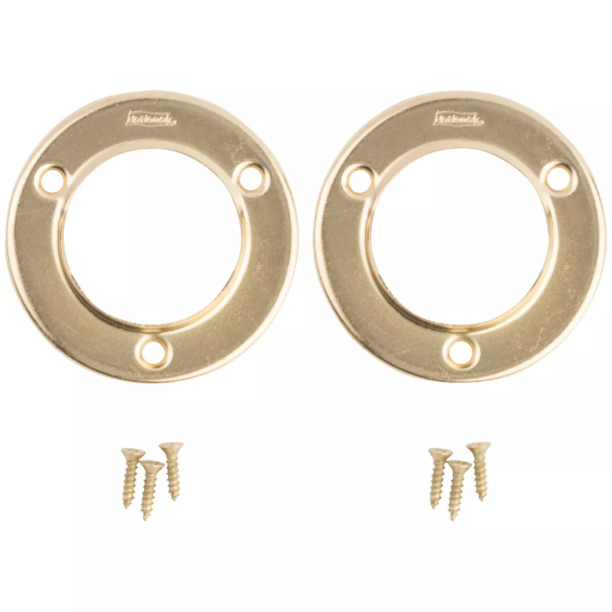 National Hardware 1-3/8 In. Satin Brass Steel Closet Rod Socket (2-Pack) - photo 3