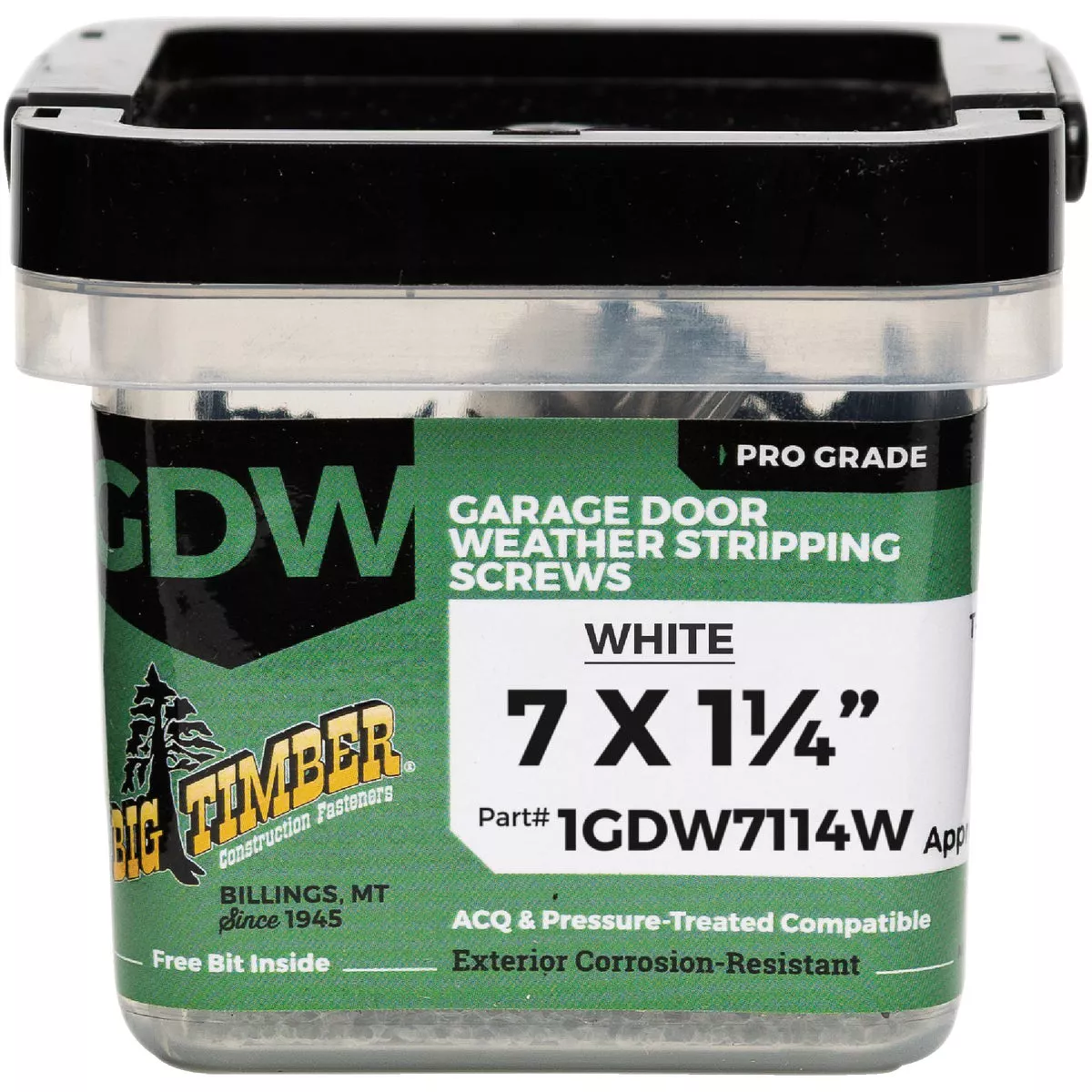 Big Timber #7 x 1-1/4 In. Star Drive Weather Stripping White Wood Screw ...
